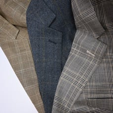 Lot 3 Jos A Bank 50R Windowpane Glenn Check Herringbone Flannel Jacket Blazer