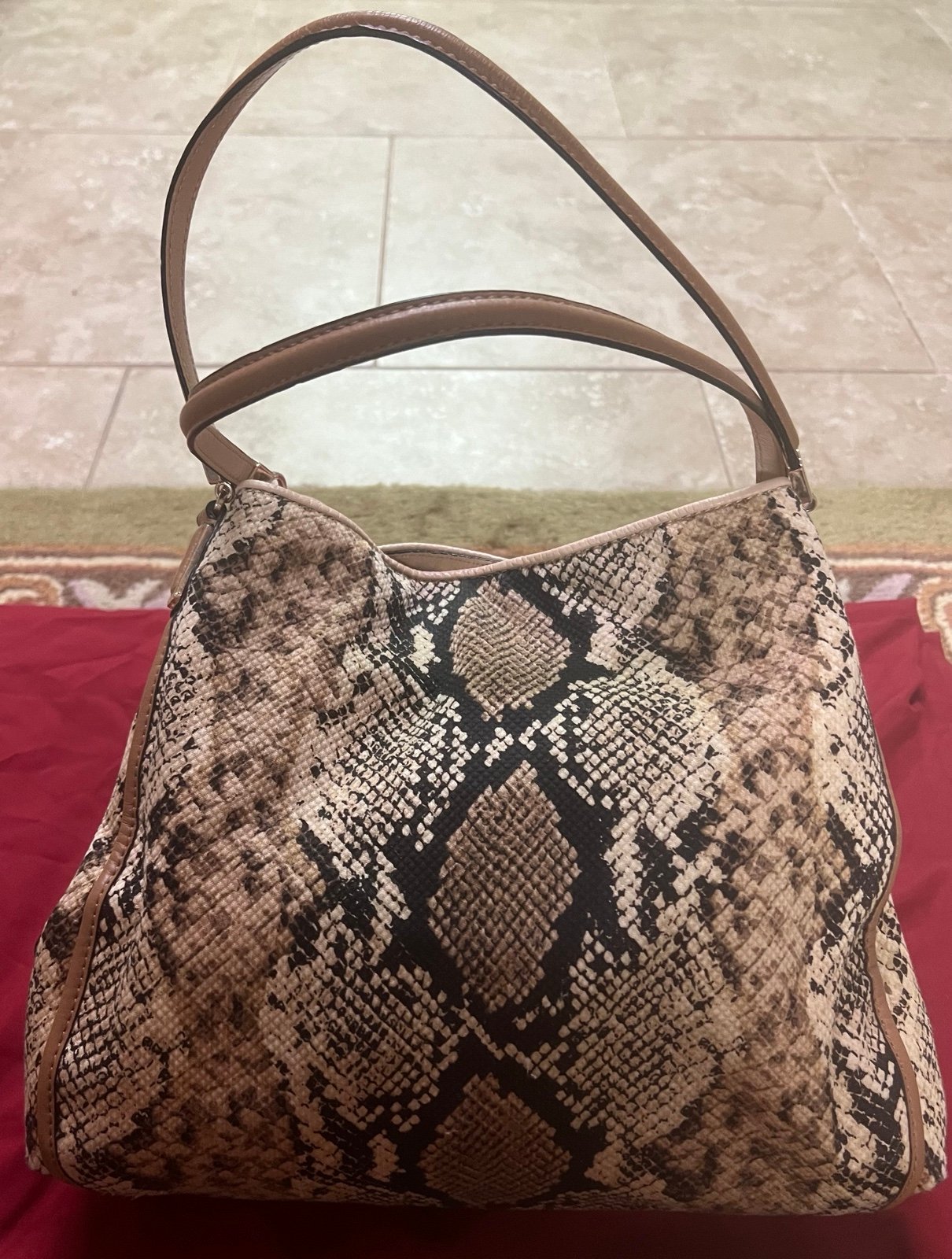 Coach Madison Phoebe Snakeskin Print Purse