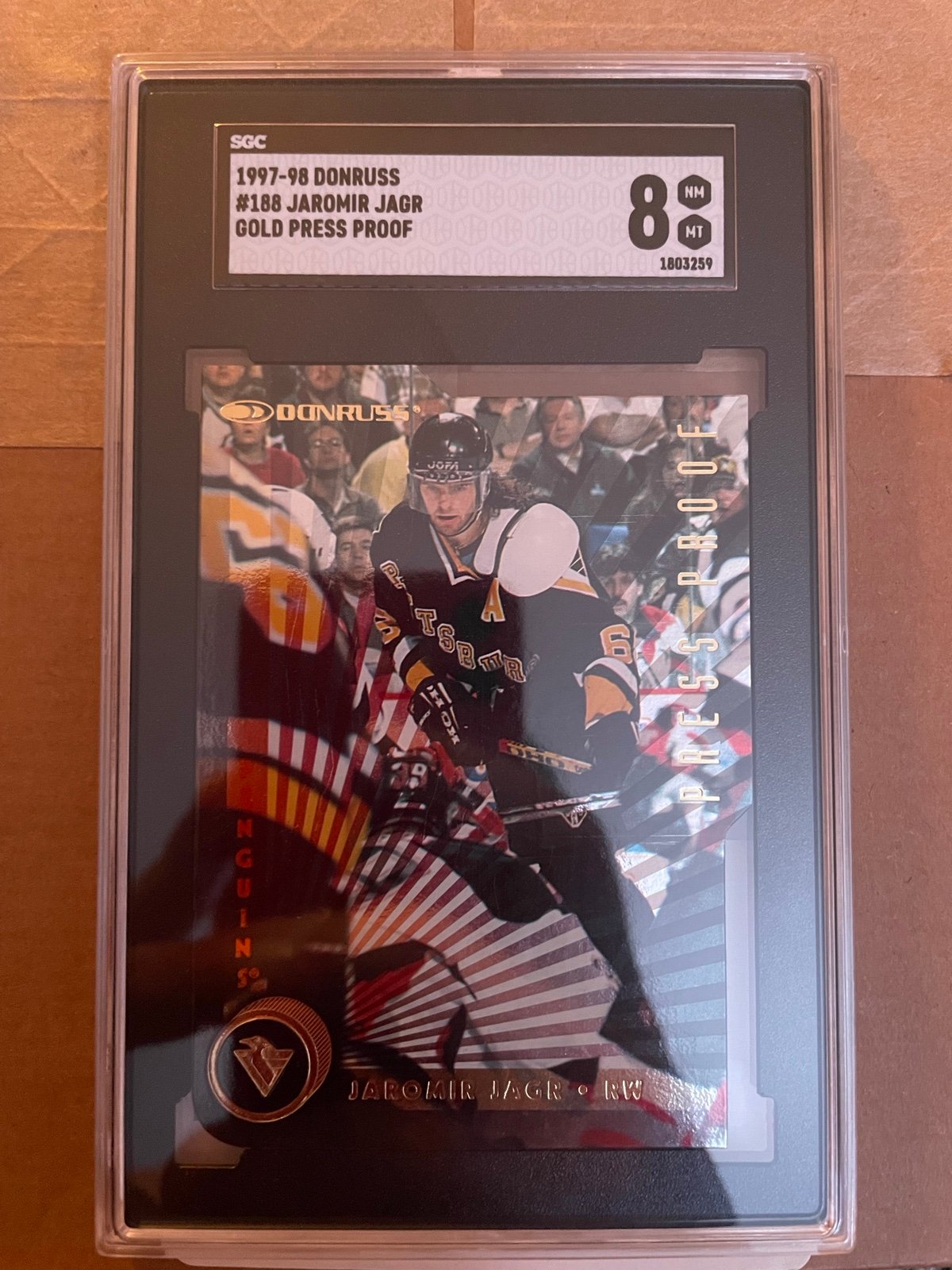1997 Jaromir Jagr Donruss Gold Press Proof SGC 8.5