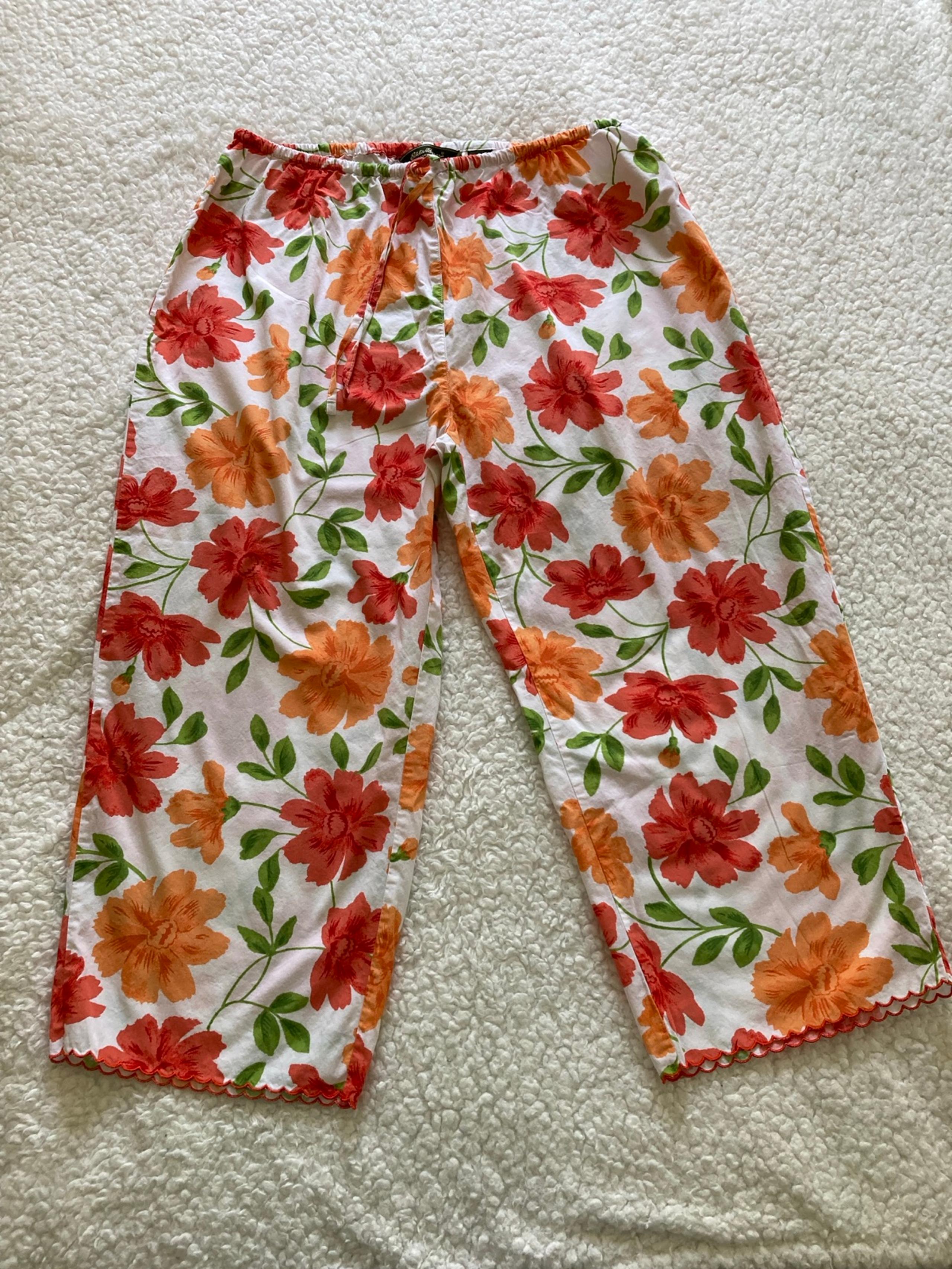 Eddie Bauer floral loungewear sleepwear pajama pants, size extra large