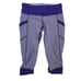 Lululemon Run For Fun Crop Bruised Berry Wee Stripe Size 8 RARE Purple Pockets