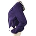 Chicos Zenergy Womens Size 0 US 4 Full Zip Hoodie Purple Removable Dickey Stripe