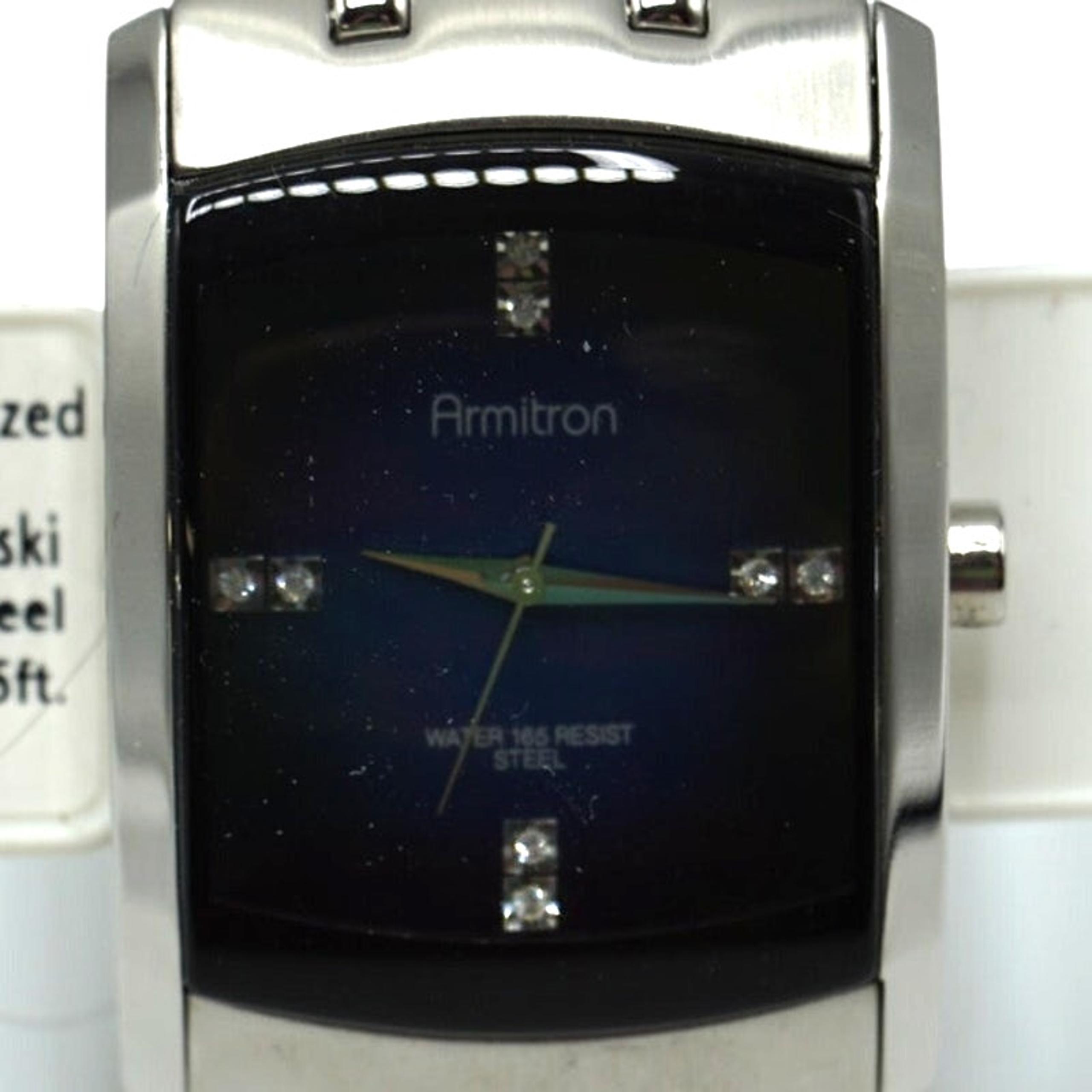 Armitron Mens Watch Quartz Analog Swarovski Crystal