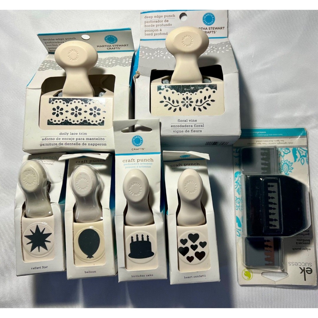 Martha Stewart Punches Mixed Lot Of 7 Birthday, Love, New