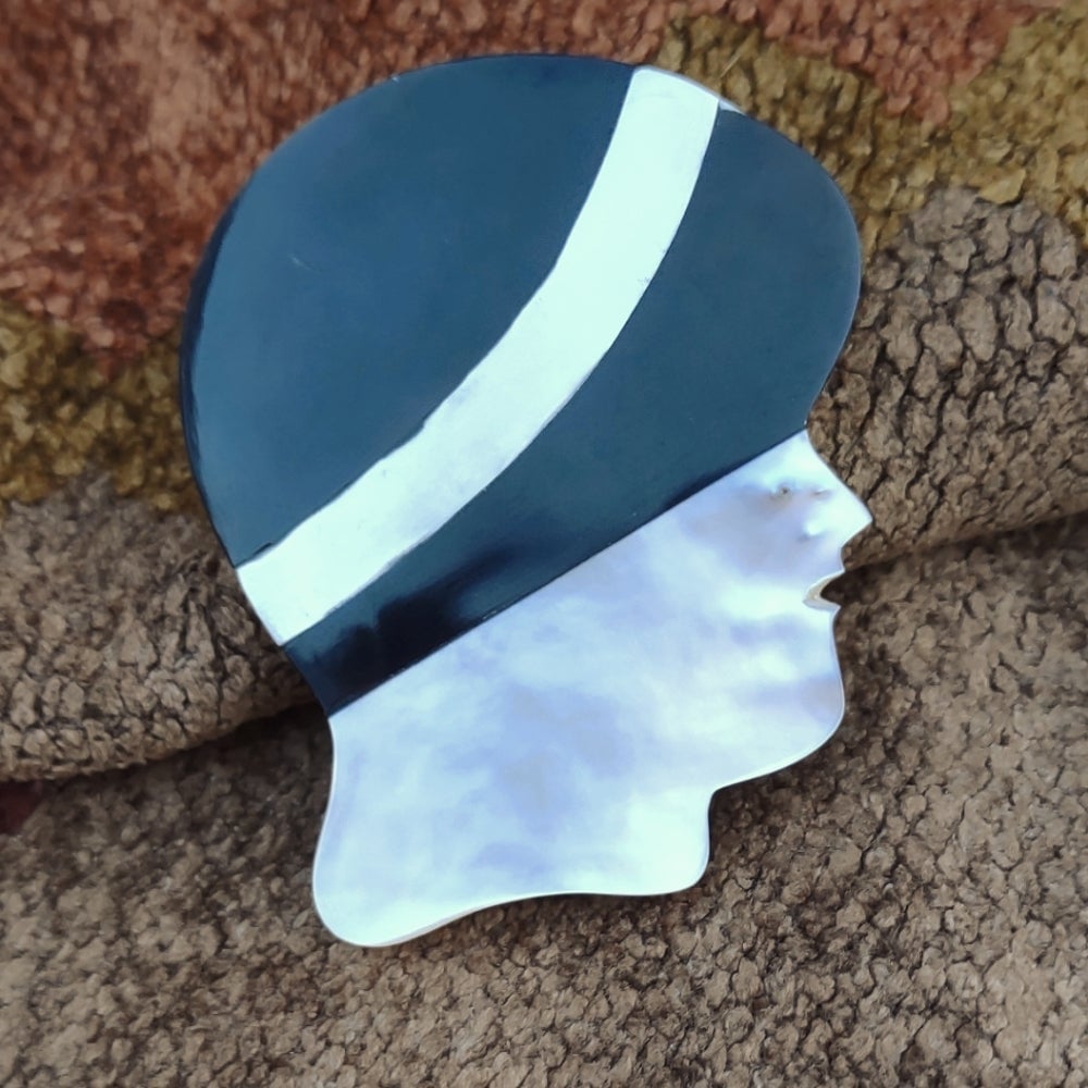 Vintage Mother of Pearl Art Deco Style Pin/Brooch