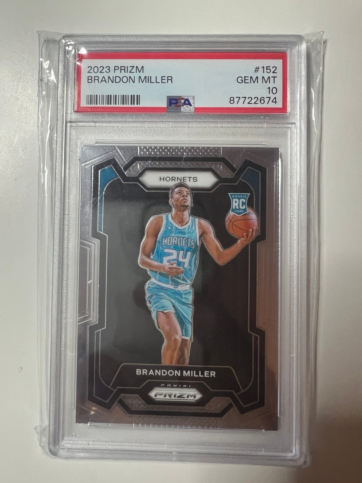 2023-24 Prizm Brandon Miller Rookie RC #152 PSA 10 GEM MINT