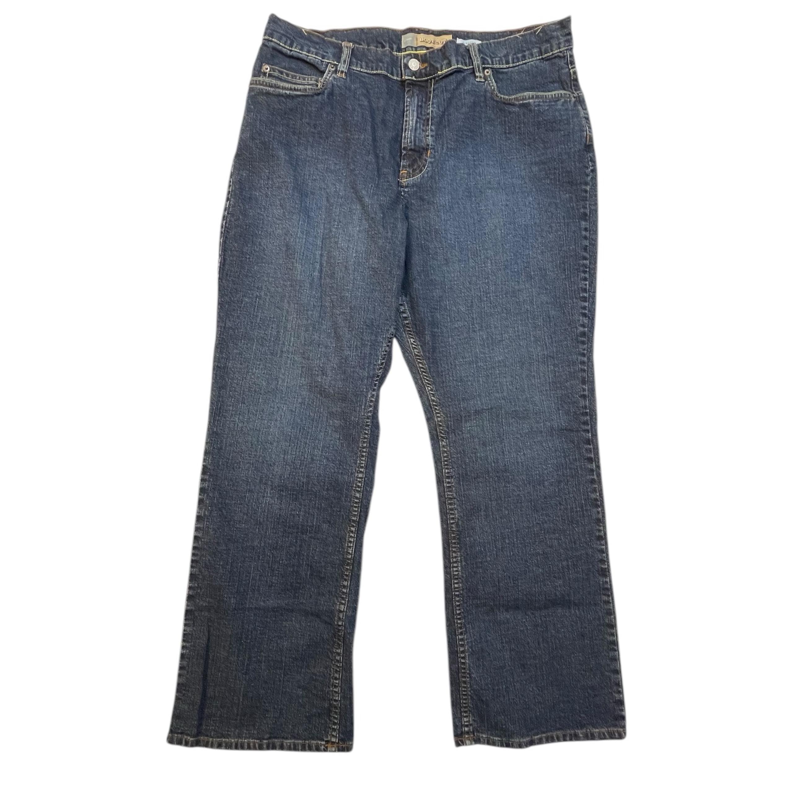 Women’s Old Navy Y2K Vtg Vintage Boot Cut Stretch Size 16 Short Dark Wash Jeans