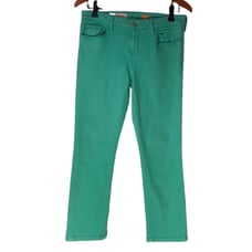 PILCRO ANTHRO Teal Green Ankle Stretch Cropped Jeans, Sz 28