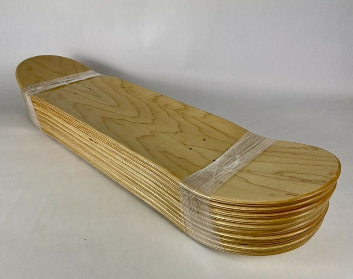 Lot of 10 skateboard decks 8 Natural Hard rock Canadian Maple Skateboarding
