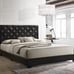 NEW Black Bed Frame Bedroom Furniture Queen Size, Upholstered Tufted Panel Bed