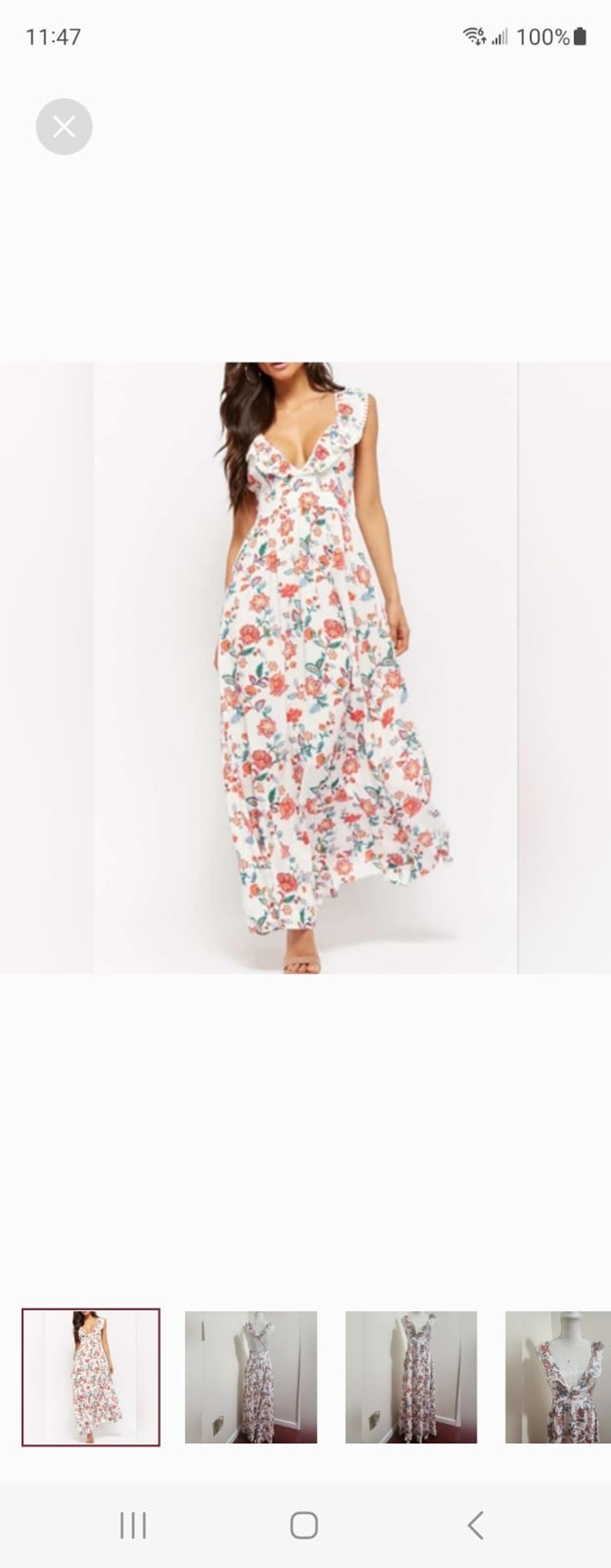 Floral Open Back Maxi Dress
