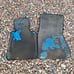 RARE BMW 7 Series 745i Black Red Floor Mats Rug Front Driver Passenger