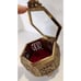 Vintage Gold Filigree Ormolu Vanity Jewelry Box Trinket Footed Red Velvet