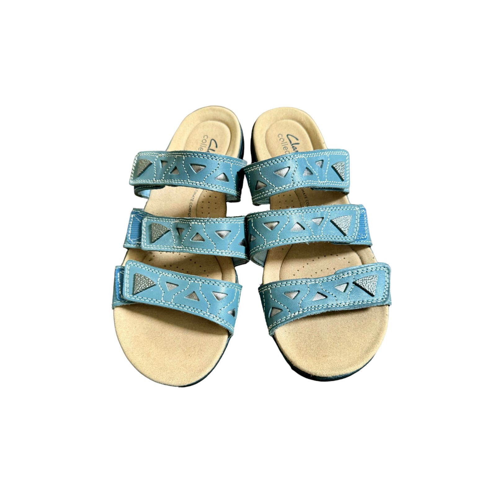 Clarks Collection Laurie Leather Slide Sandal adjustable shoes