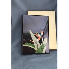 Vintage Otagiri Bird of Paradise Note Pad Japanese Lacquerware