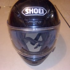 Helmet Motorcycle Dot certified Shoei Black w Visor in tact