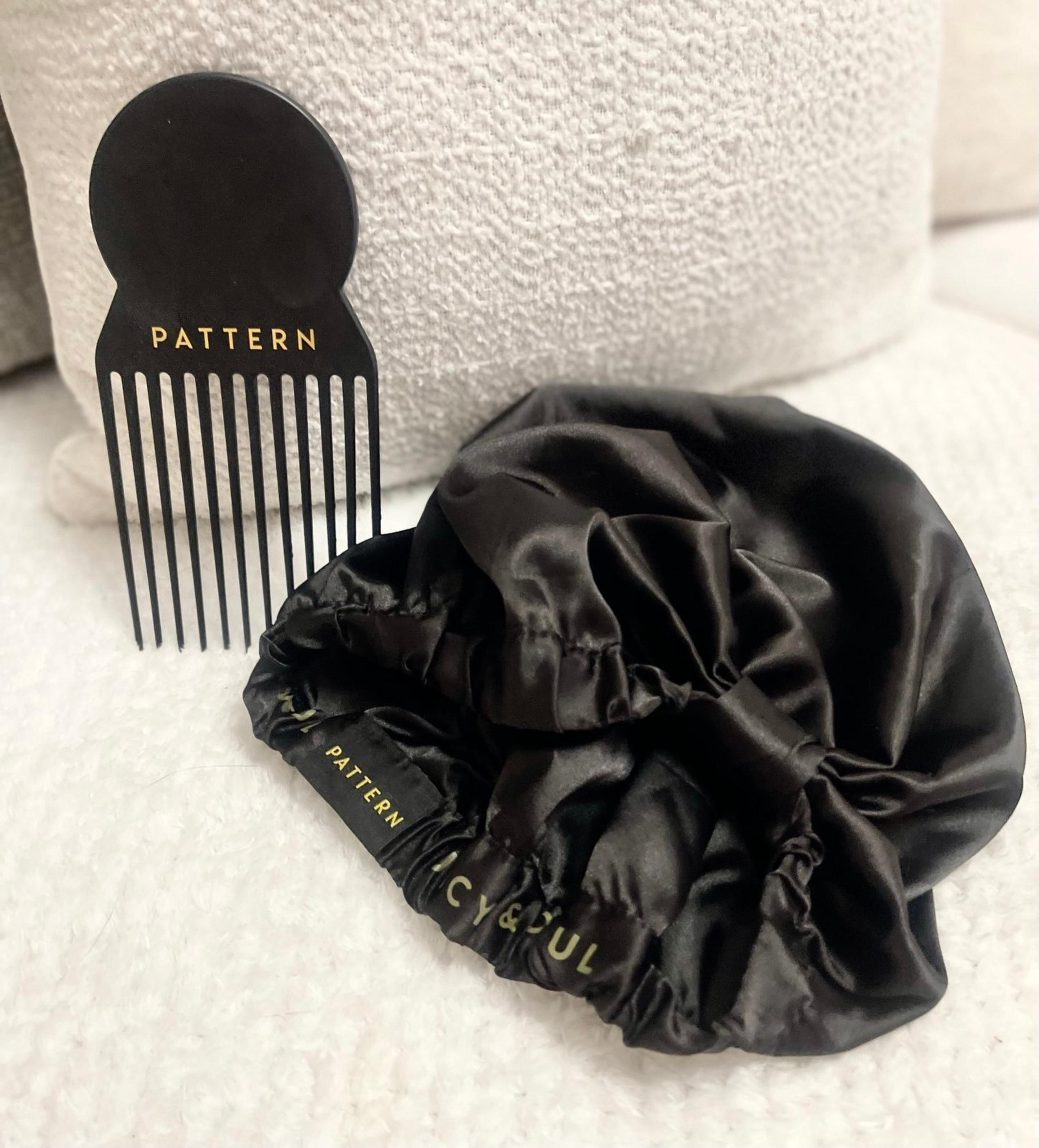 PATTERN Satin Hair Bonnet + Pick Comb Set