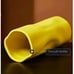 NEW Baydo G Elegant Decor 2 Refined Ceramic Vases YELLOW- Irregular Face Design