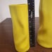 NEW Baydo G Elegant Decor 2 Refined Ceramic Vases YELLOW- Irregular Face Design