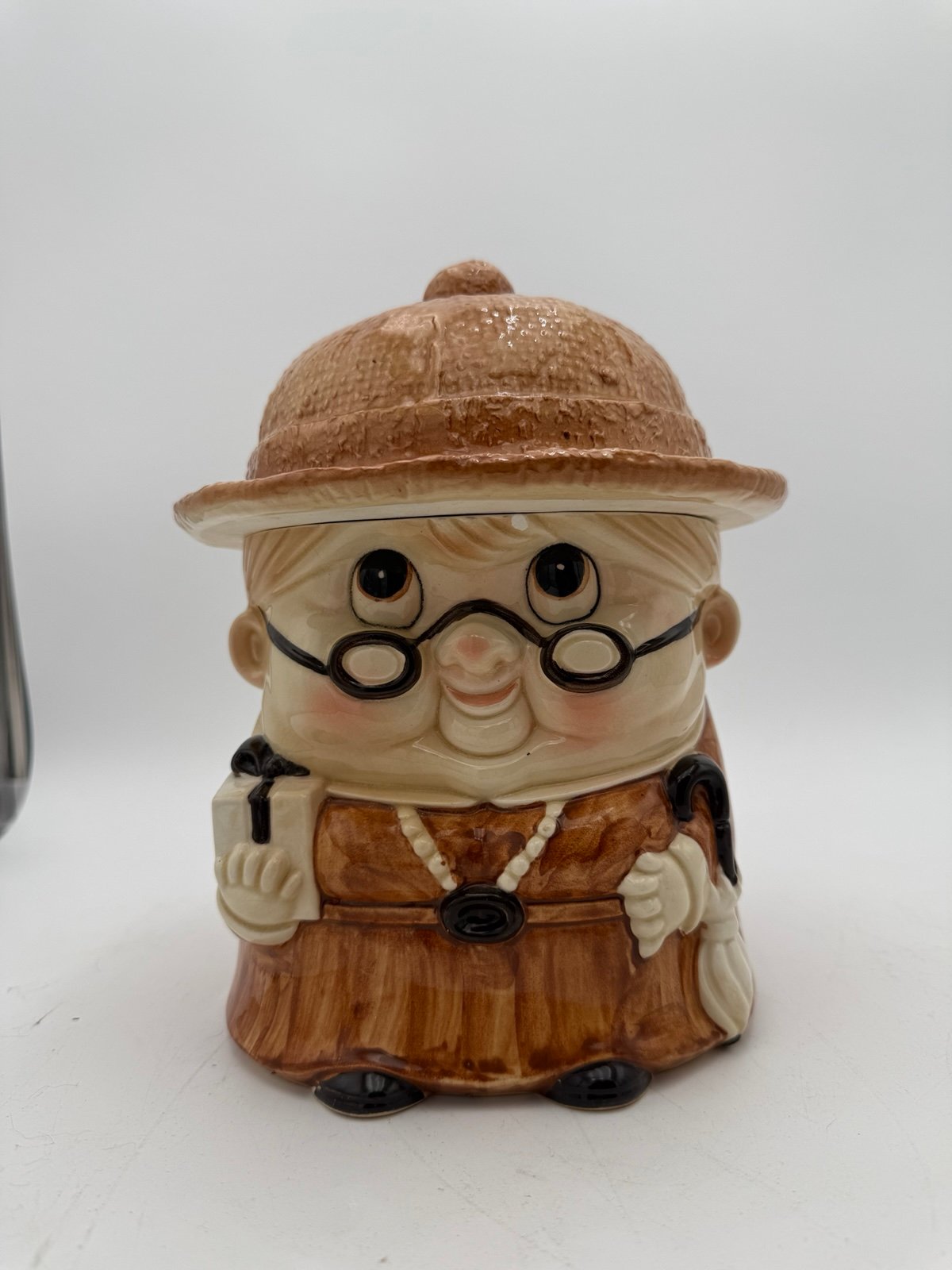 Rare Little Grandma Canister Ceramic - Vintage