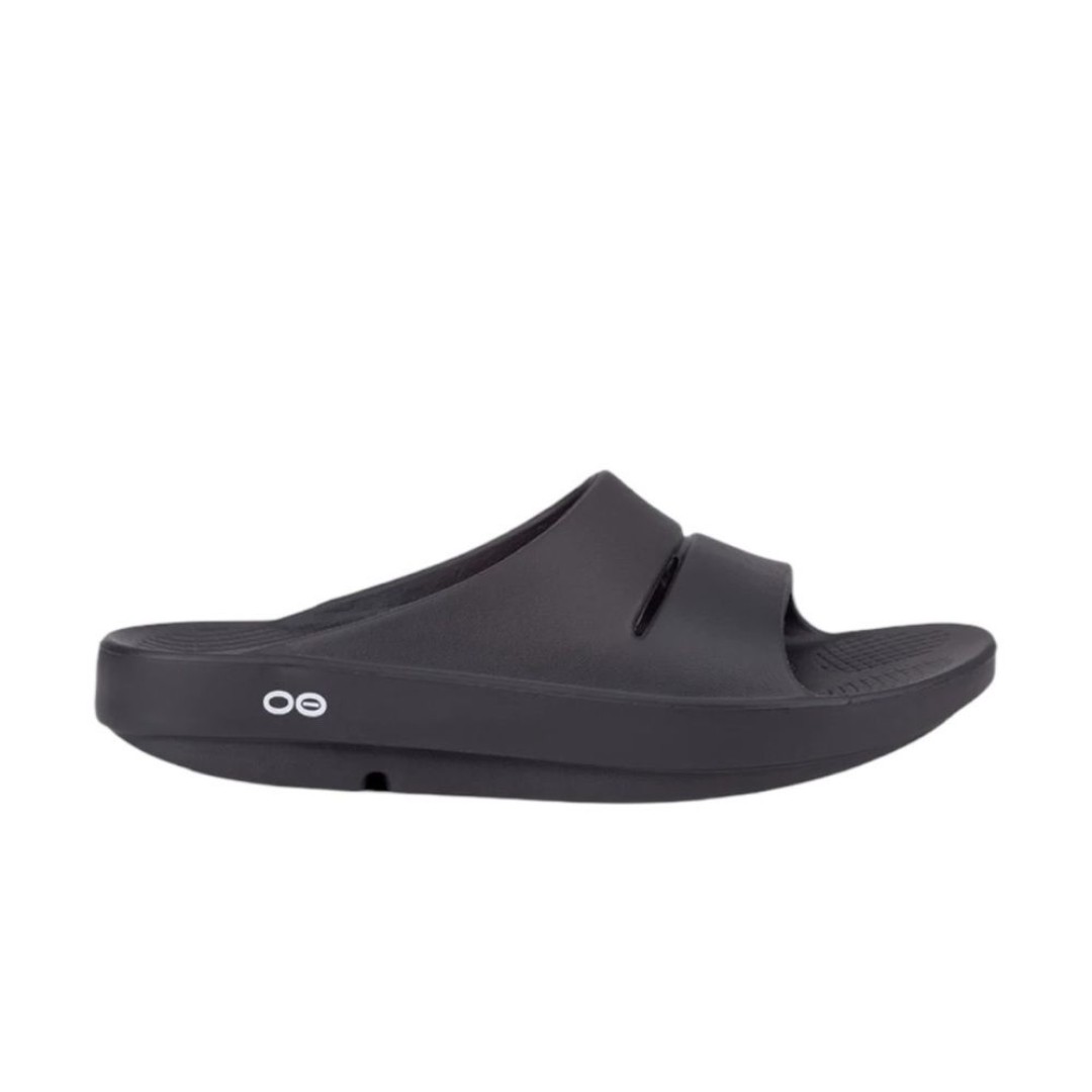 OOFOS OOahh Sport Recovery Comfort Slip-On Black Sandals