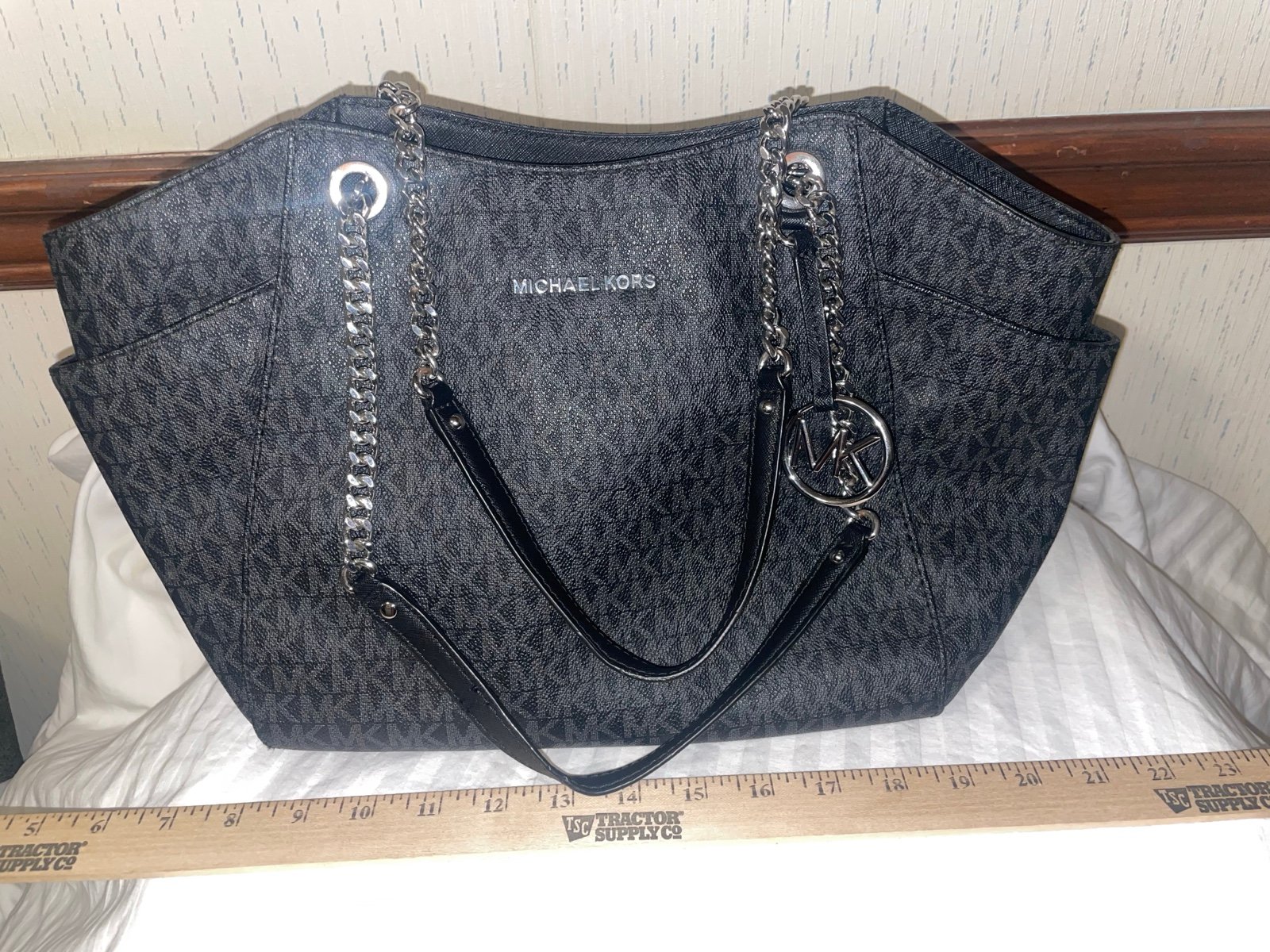 Michael Kors leather chain tote