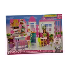 2020 Mattel Barbie Cook n Grill Restaurant Fold & Go Set