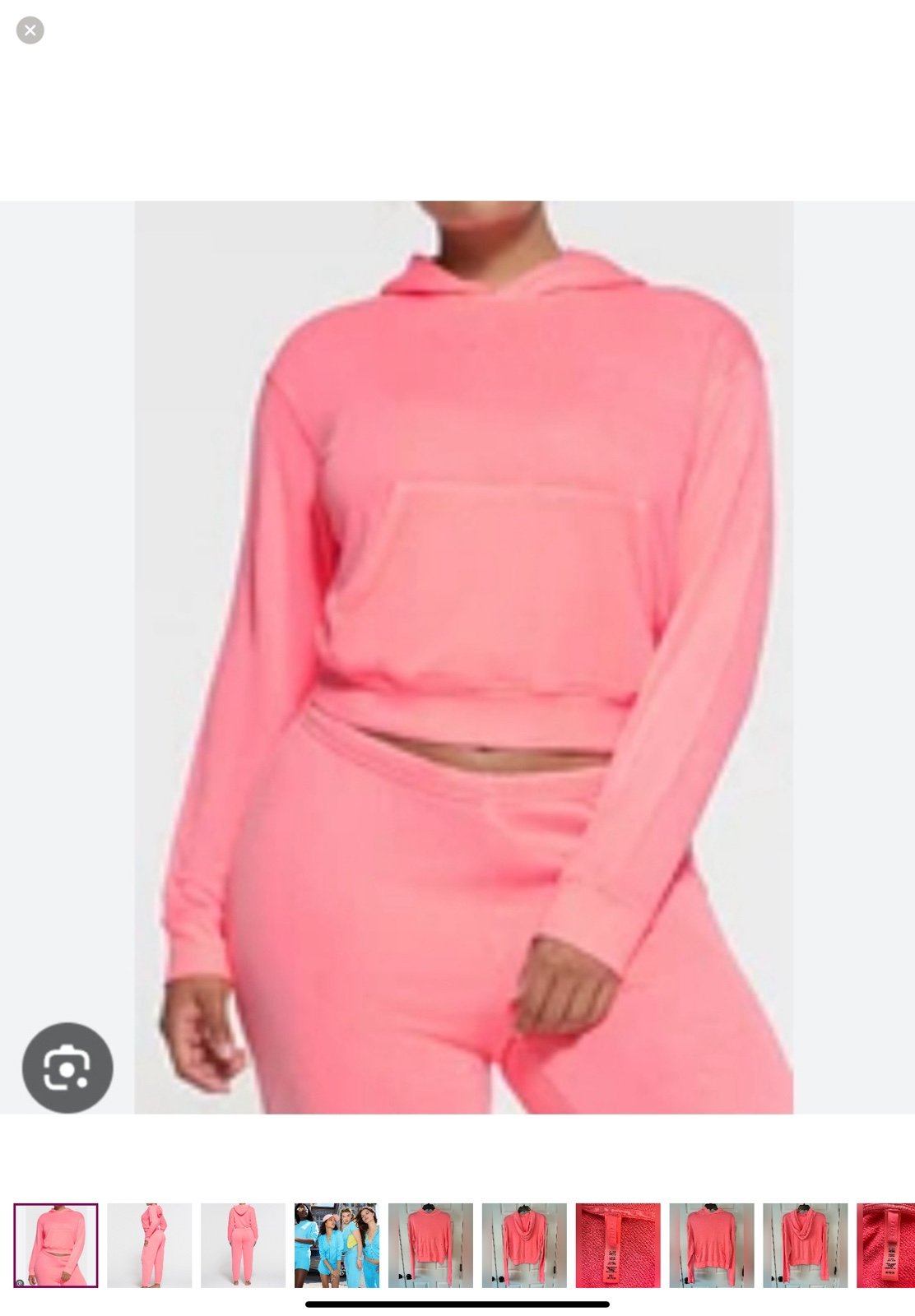 SKIMS French Terry Modal Classic Hoodie | Coral | Size XS