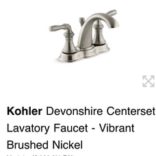 KOHLER K-393-N4-BN Devonshire 4 Water-Saving Bathroom Faucet Nickel *Scratches