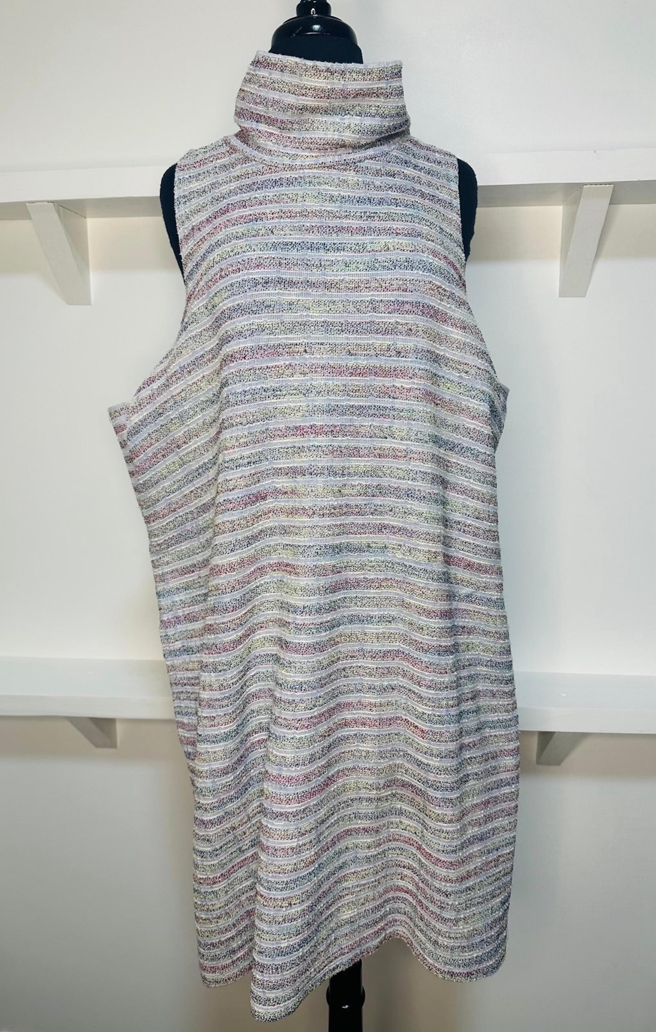 Anthropologie Akemi + Kin Womens XL Dress Rainbow Striped Mock Neck Knit Shift