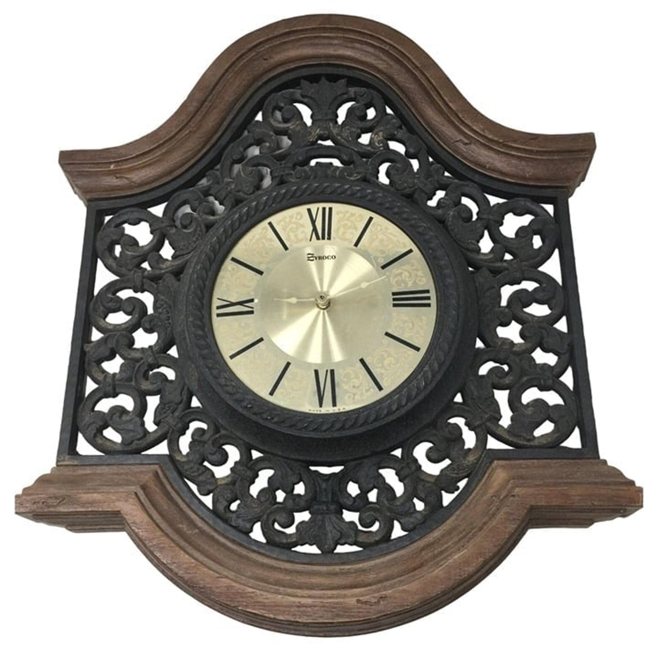 Vintage Retro 1967 SYROCO USA Battery Wall Clock - For Parts or Repair