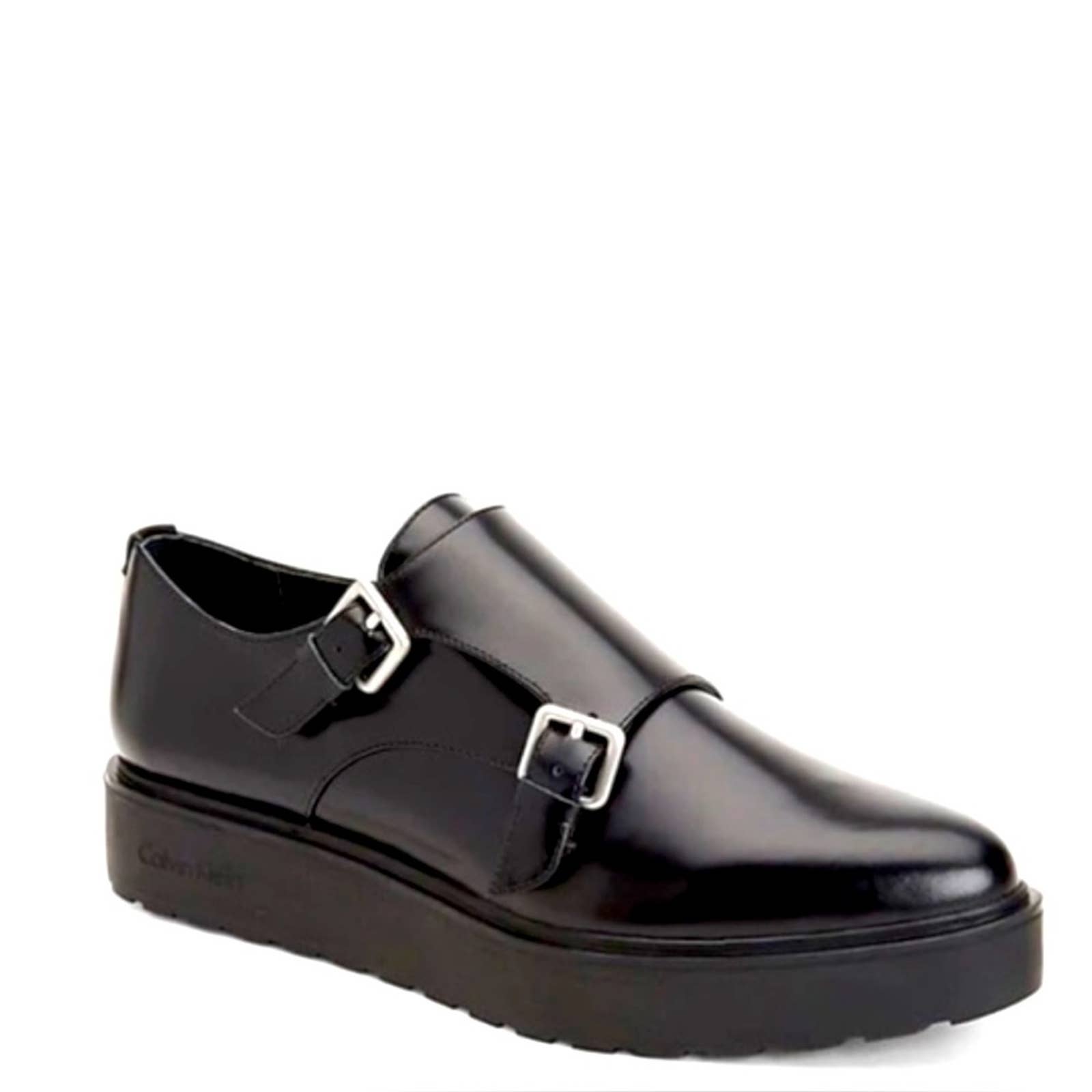 Calvin Klein - Black Leather Vespera Platform Creepers| 5
