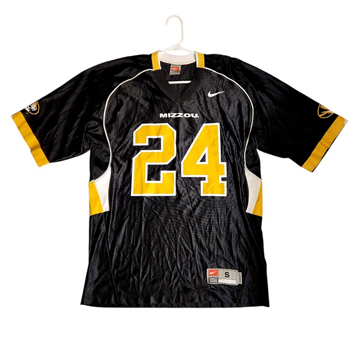 Missouri Mizzou Tigers Team Nike Football Jersey Adult Small Black #24 NWT