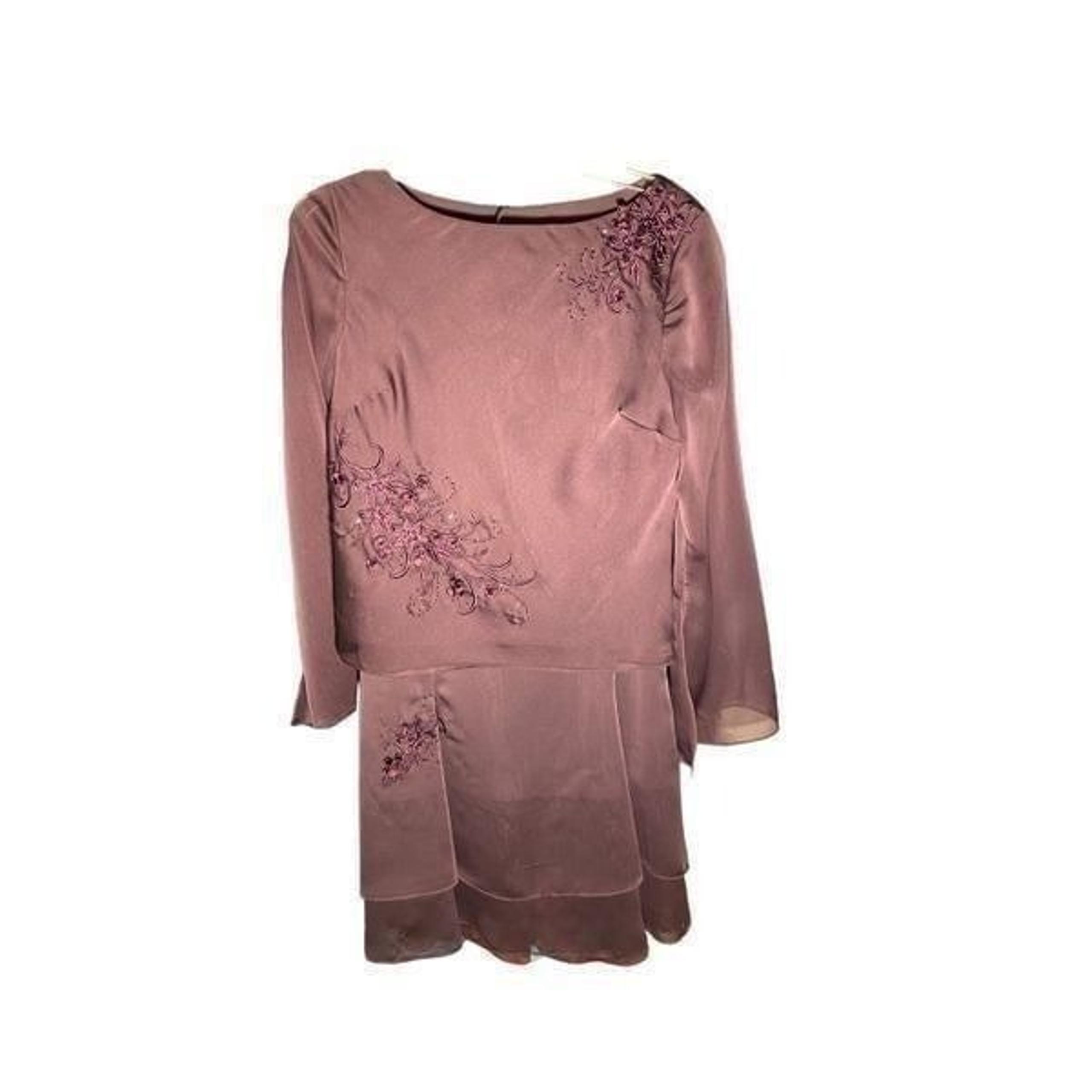 evening, floral, two piece skirt and blouse set size 8P - Papell Boutique