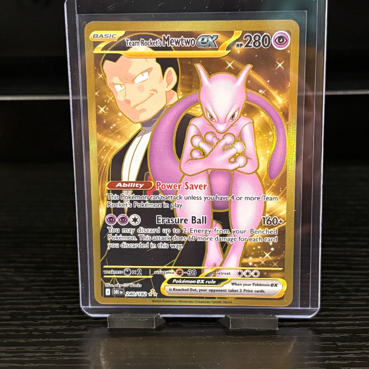 Team Rocket's Mewtwo ex Hyper Rare 240/182 Destined Rivals - NM