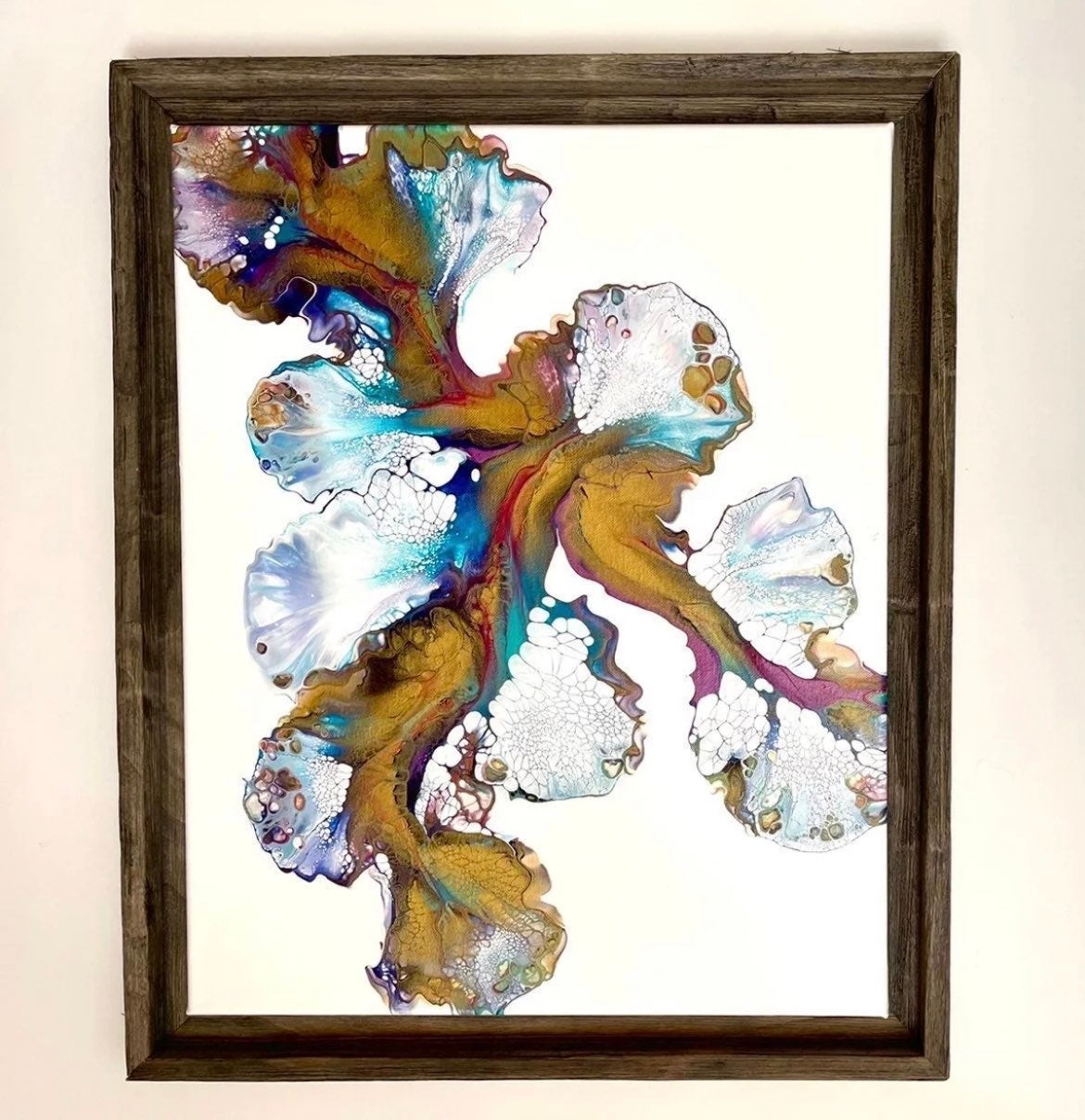 Original 16 x20 Fluid Art Painting On Stretched Canvas,