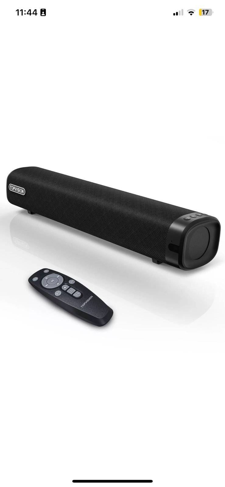 TOPVISION 2.1ch Sound Bar With Subwoofer (Retails for 160!)