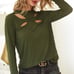 BiBi Butterfly Cutout Rib Knit Top