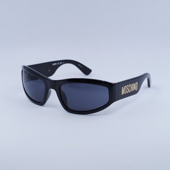 New Moschino MOS164/S 0807 IR Sunglasses - Black Frame, Grey Lenses