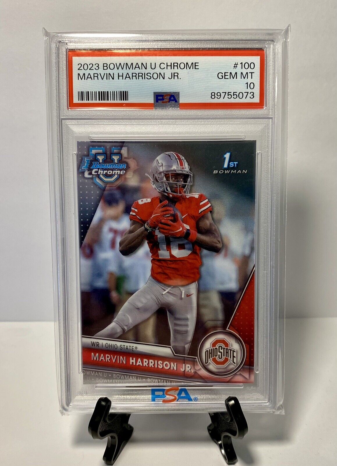 2023 Bowman Chrome U #100 Marvin Harrison Jr. 1st PSA 10 RC Arizona Cardinals