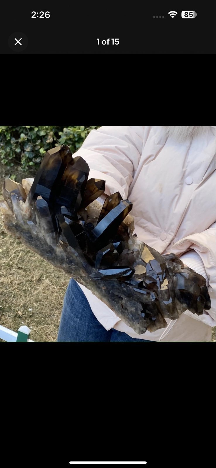 6.34 pound Smokey quartz cluster