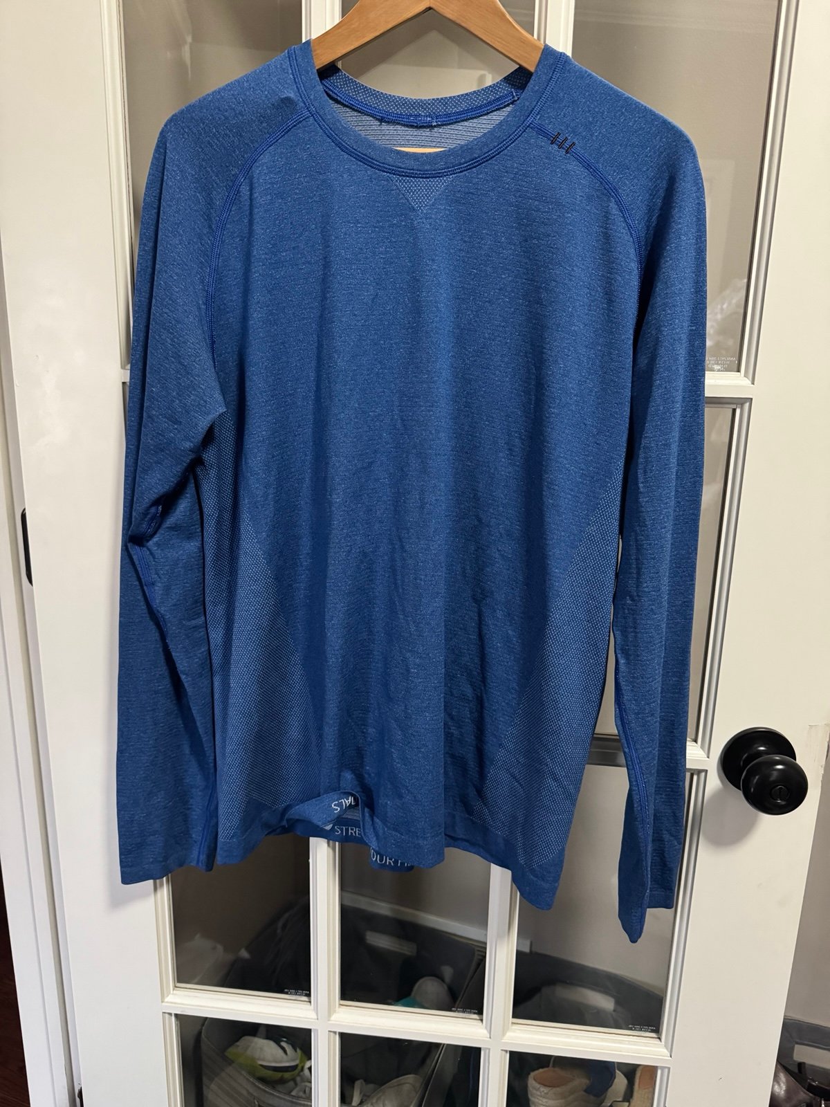 Lululemon Athletica Men’s Light-Blue Metal Vent Tech Longsleeve Shirt Size M