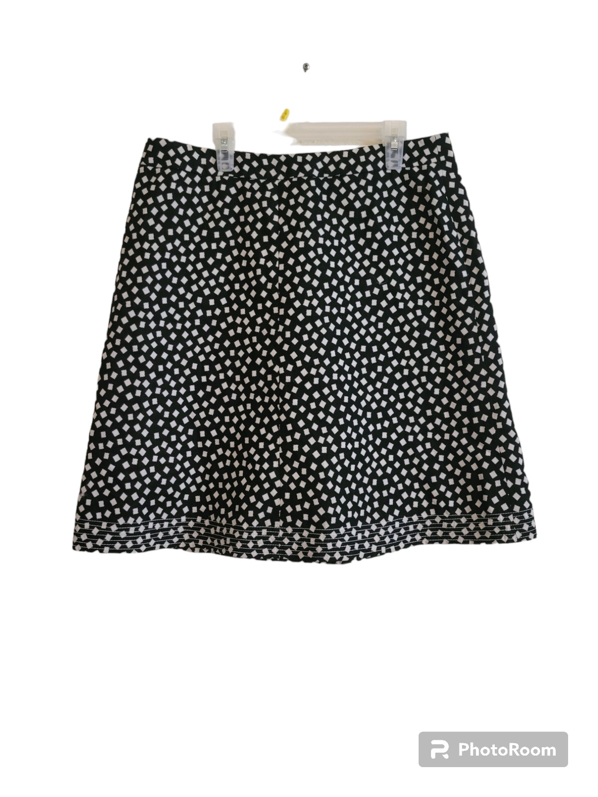 Armani Collezioni Black W/ White Squares Skirt