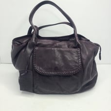 Latico Ellison Aubergine Leather Shoulder Bag Limited Edition A'Mano Collection