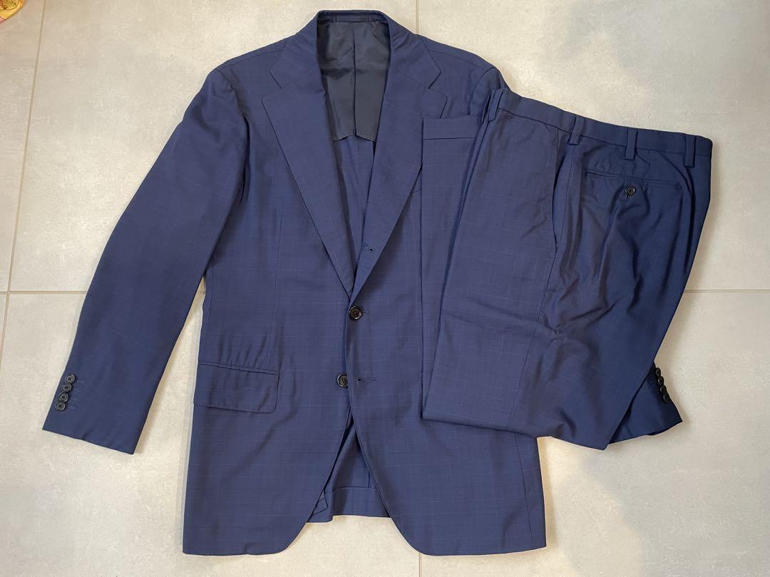 Tomorrowland Pilgrim Zegna Silk Suit Set 44 Navy
