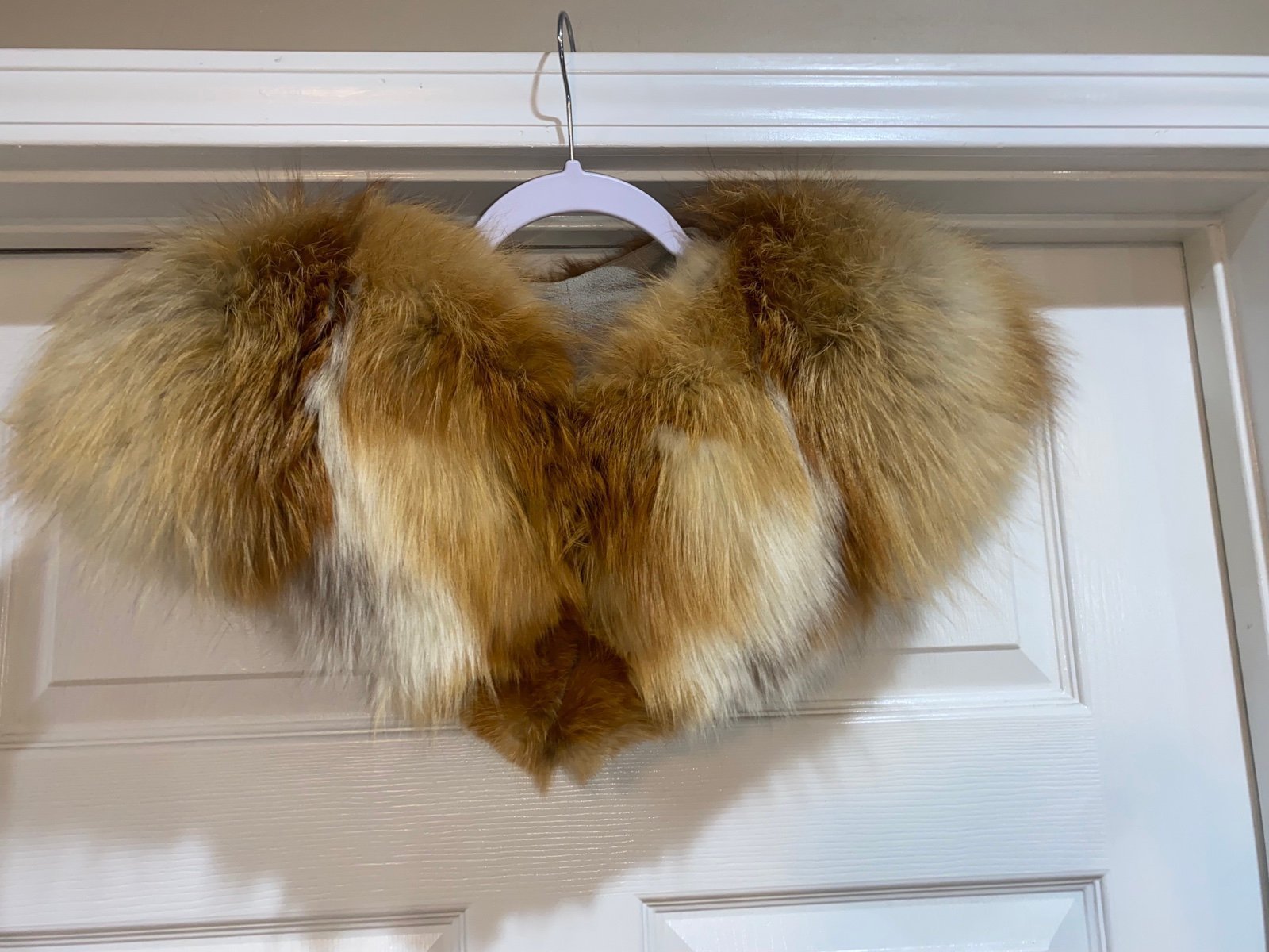 Vintage Red Fox fur shawl with hook eye closure gorgeous! Real fox fur