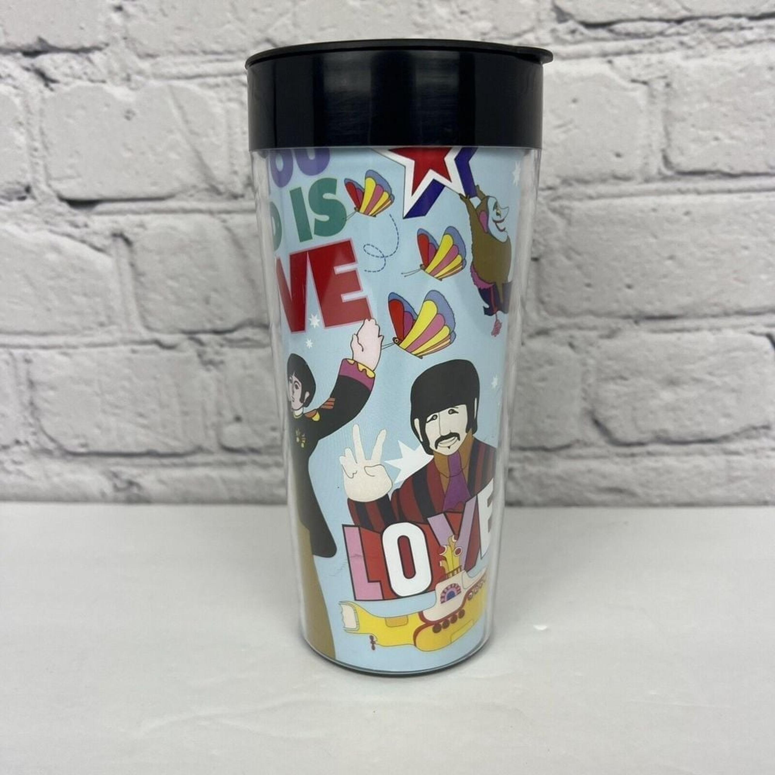 The Beatles All You Need is Love Yellow Submarine 16 oz. Travel Mug 2010 New
