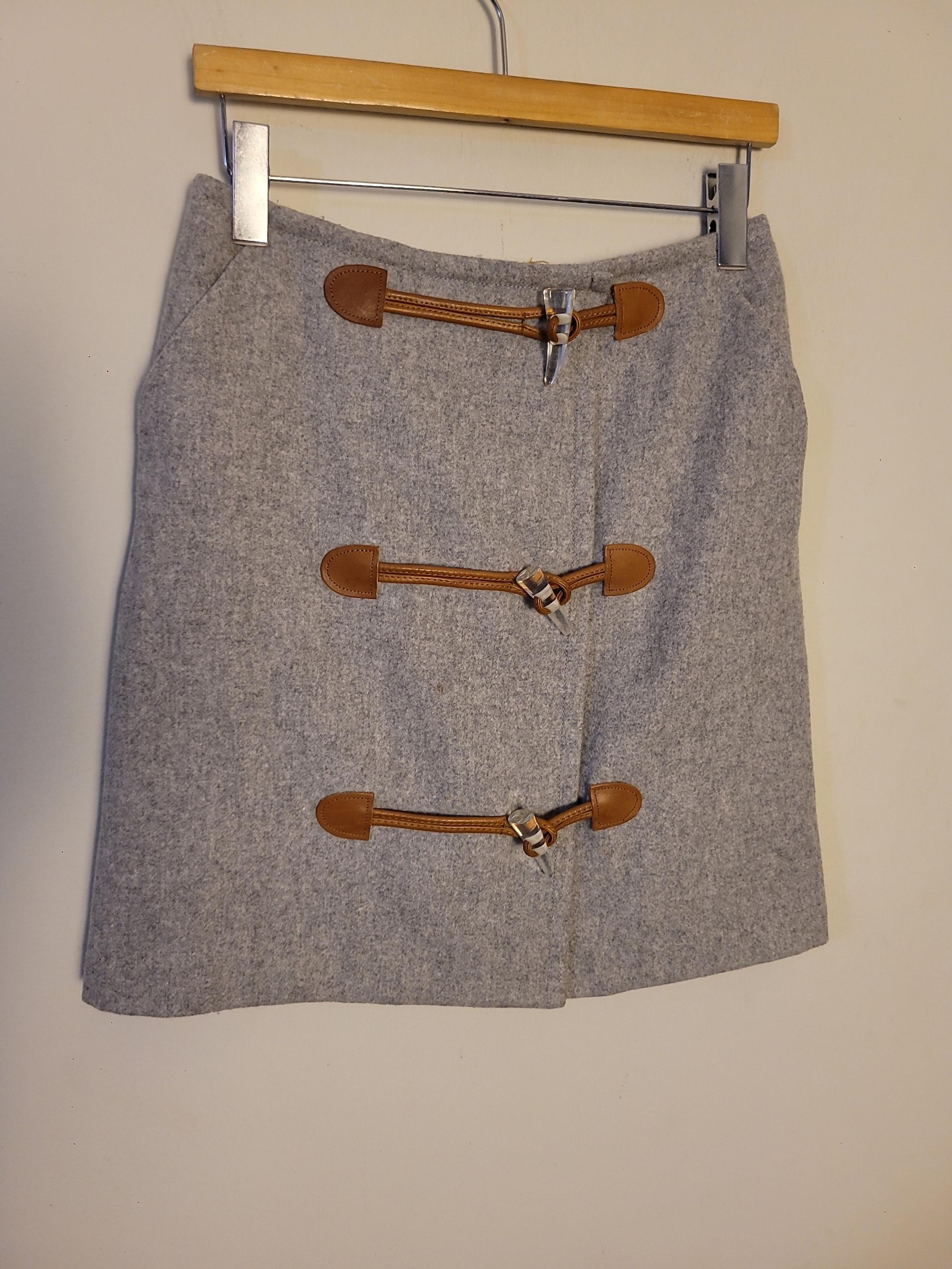 Liz Claiborne Grey Wool Mini Skirt Sz 4