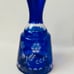 Bohemian Glass Vase Cobalt Blue 7.5 Inch