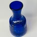 Bohemian Glass Vase Cobalt Blue 7.5 Inch